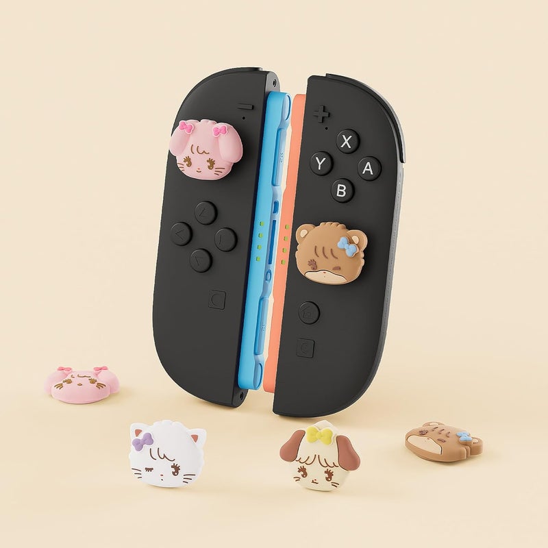 GEEKSHARE أغطية قبضة الإبهام من السيليكون متوافقة مع سويتش 2025، أغطية قبضة ناعمة لجويستيك سويتش 2، 4 قطع - أفكار حلوة من ميكو - Image 4